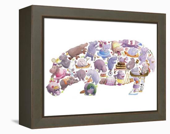 Hippo-Louise Tate-Framed Premier Image Canvas