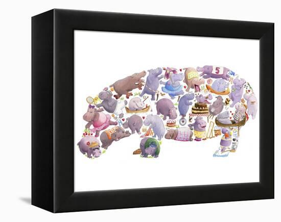 Hippo-Louise Tate-Framed Premier Image Canvas