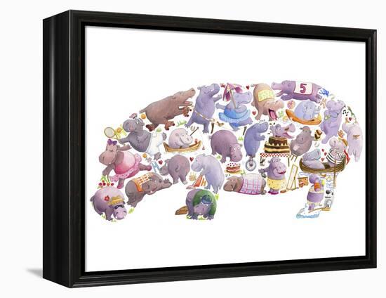 Hippo-Louise Tate-Framed Premier Image Canvas