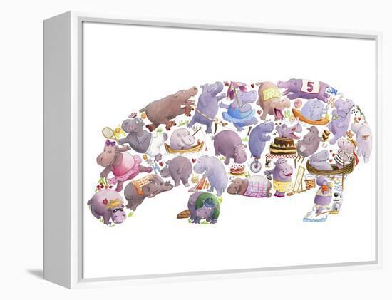 Hippo-Louise Tate-Framed Premier Image Canvas