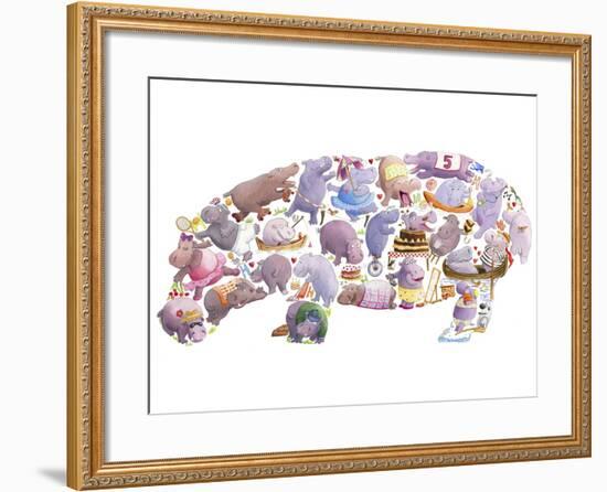 Hippo-Louise Tate-Framed Giclee Print