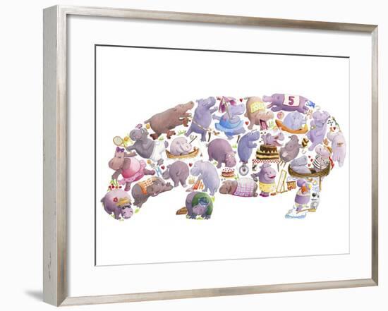 Hippo-Louise Tate-Framed Giclee Print