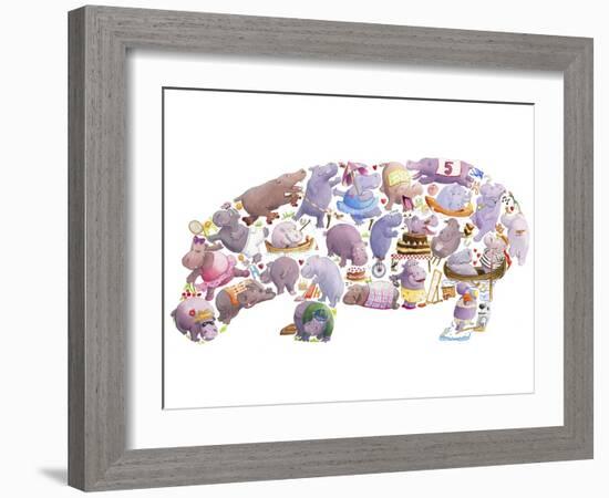 Hippo-Louise Tate-Framed Giclee Print