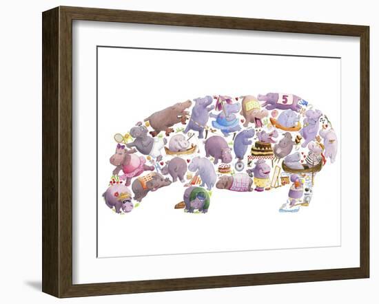 Hippo-Louise Tate-Framed Giclee Print