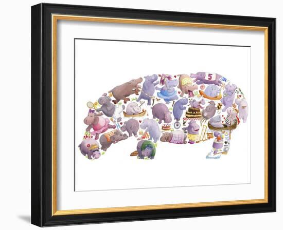 Hippo-Louise Tate-Framed Giclee Print