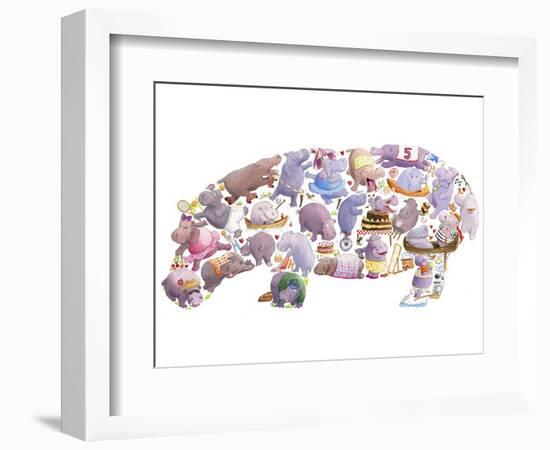 Hippo-Louise Tate-Framed Giclee Print