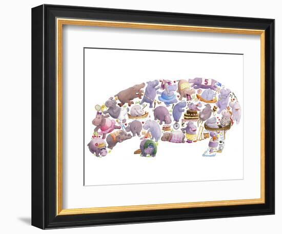 Hippo-Louise Tate-Framed Giclee Print