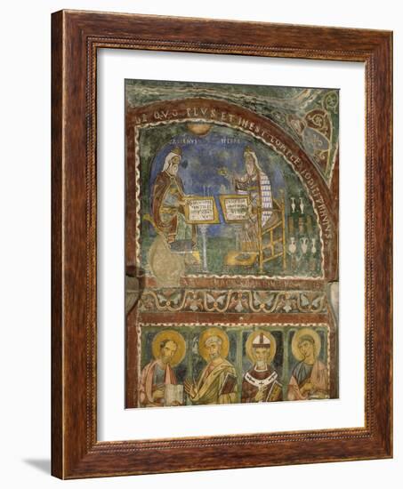 Hippocrates and Galen, Crypt of Anagni Cathedral-null-Framed Giclee Print