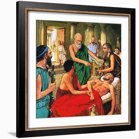 Hippocrates Discouraging the Use of Primitive Medical Techniques-Clive Uptton-Framed Giclee Print