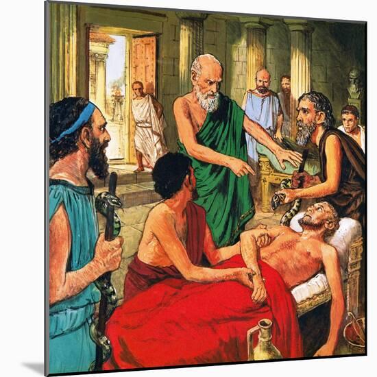 Hippocrates Discouraging the Use of Primitive Medical Techniques-Clive Uptton-Mounted Giclee Print