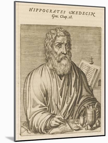 Hippocrates Greek Medical-Andre Thevet-Mounted Art Print