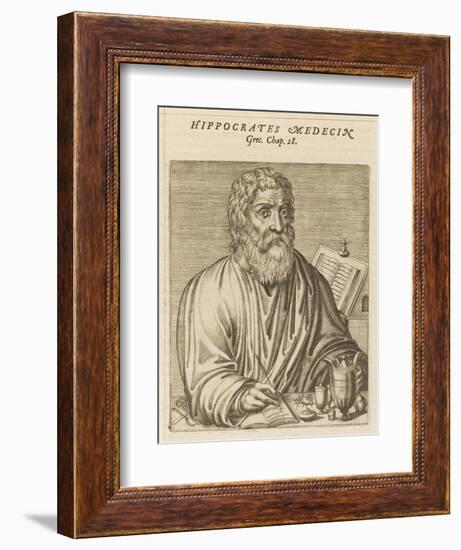 Hippocrates Greek Medical-Andre Thevet-Framed Art Print