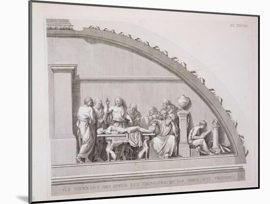 Hippocrates Teaching, from "A Description of the School of Surgery in Paris," Published 1780-null-Mounted Giclee Print