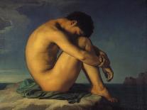 Naked Young Man Sitting by the Sea, 1855-Hippolyte Flandrin-Giclee Print