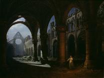 Interior of an Abbey in Ruins, 1848-Hippolyte Victor Valentin Sebron-Framed Giclee Print