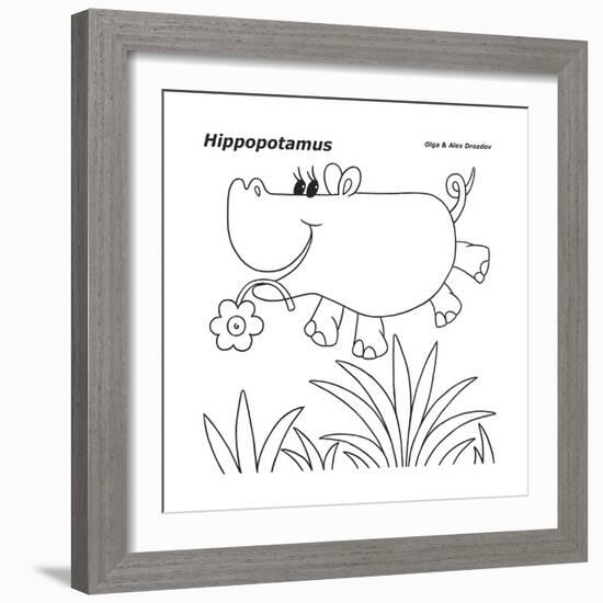 Hippopotamus-Olga And Alexey Drozdov-Framed Giclee Print