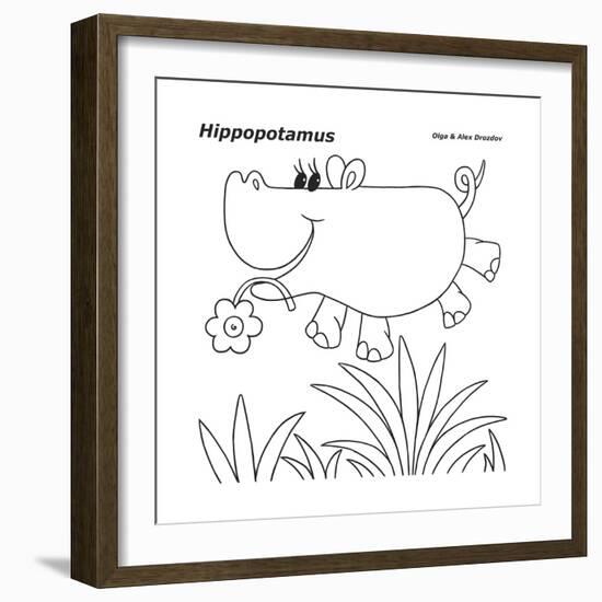 Hippopotamus-Olga And Alexey Drozdov-Framed Giclee Print