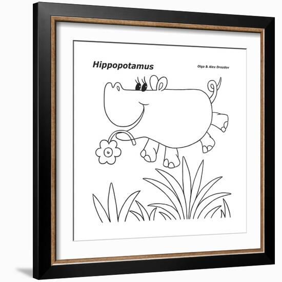 Hippopotamus-Olga And Alexey Drozdov-Framed Giclee Print