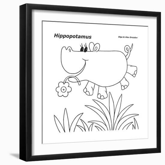 Hippopotamus-Olga And Alexey Drozdov-Framed Giclee Print