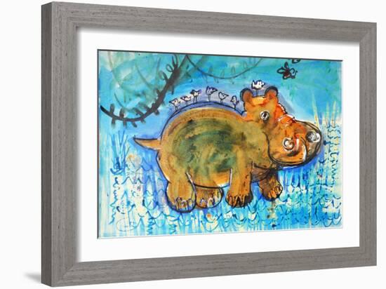 Hippopotamus-Brenda Brin Booker-Framed Giclee Print