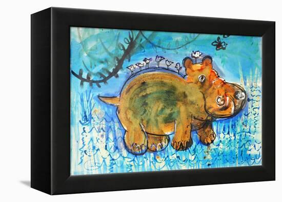 Hippopotamus-Brenda Brin Booker-Framed Premier Image Canvas