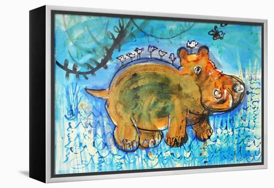 Hippopotamus-Brenda Brin Booker-Framed Premier Image Canvas