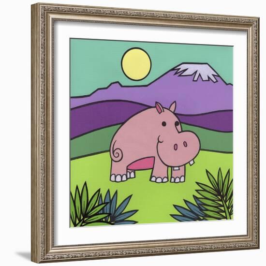 Hippopotamus-Denny Driver-Framed Giclee Print