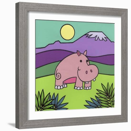 Hippopotamus-Denny Driver-Framed Giclee Print