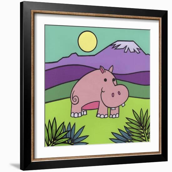 Hippopotamus-Denny Driver-Framed Giclee Print