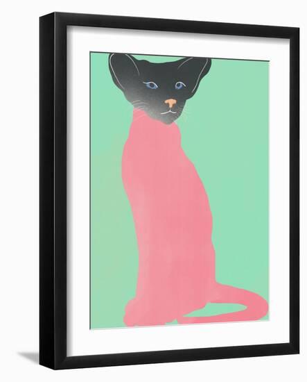 Hippy Cat-Little Dean-Framed Photographic Print