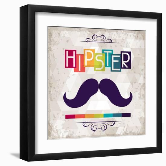 Hipster Background In Retro Style-incomible-Framed Art Print