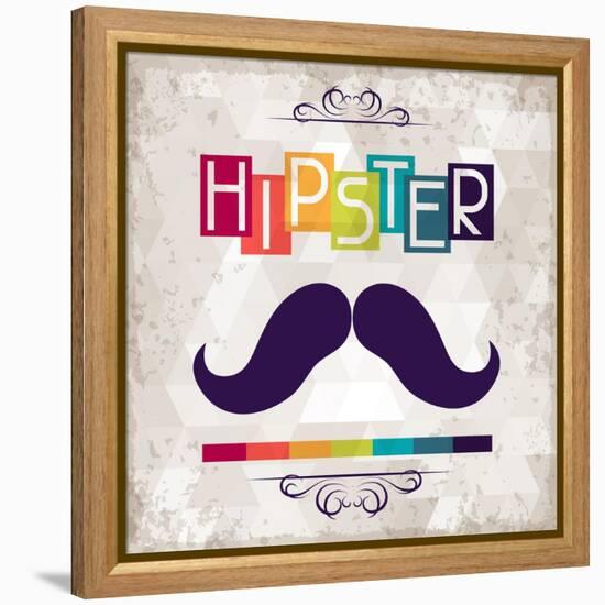 Hipster Background In Retro Style-incomible-Framed Stretched Canvas