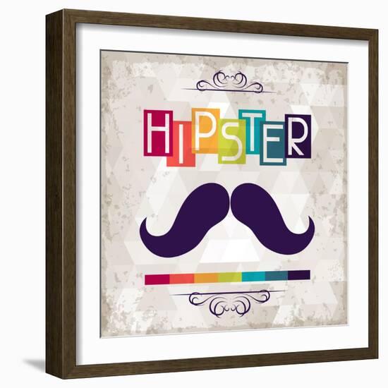 Hipster Background In Retro Style-incomible-Framed Art Print