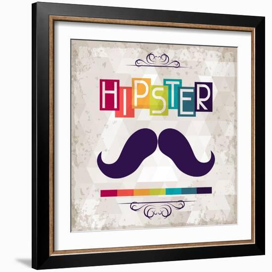 Hipster Background In Retro Style-incomible-Framed Art Print