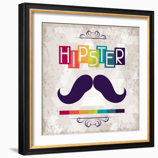 Hipster Background In Retro Style-incomible-Framed Art Print