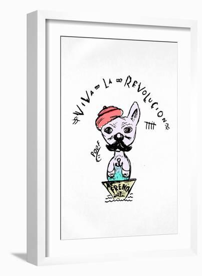 Hipster Frenchie-null-Framed Premium Giclee Print