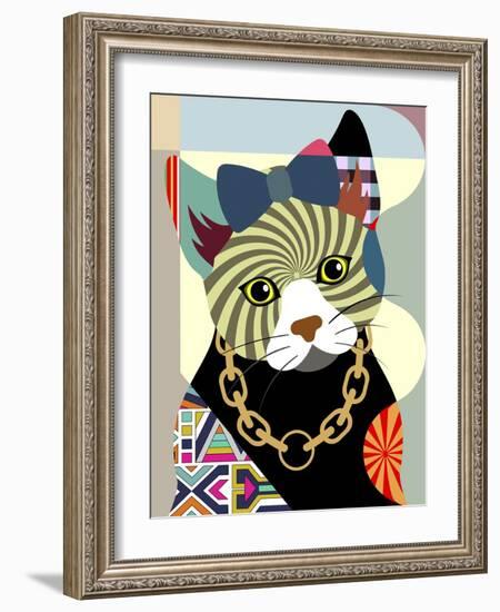 Hipster Kitty-Lanre Adefioye-Framed Giclee Print