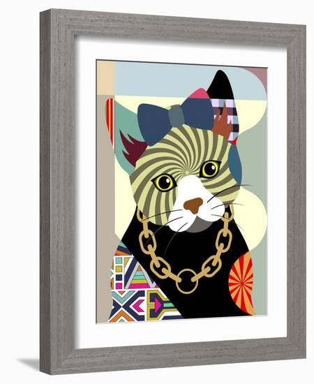 Hipster Kitty-Lanre Adefioye-Framed Giclee Print