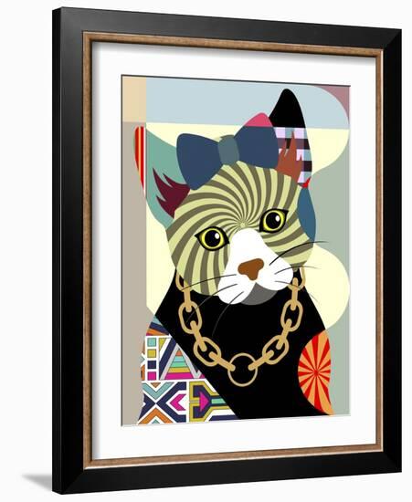 Hipster Kitty-Lanre Adefioye-Framed Giclee Print