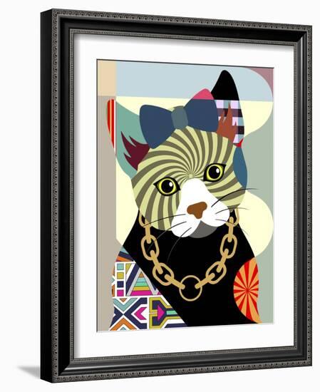 Hipster Kitty-Lanre Adefioye-Framed Giclee Print