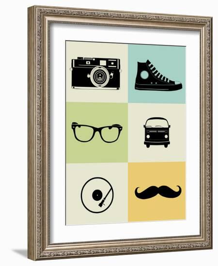 Hipster Mix Poster-NaxArt-Framed Art Print