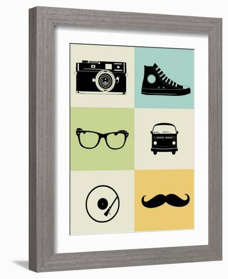 Hipster Mix Poster-NaxArt-Framed Art Print