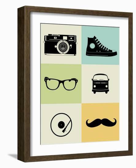 Hipster Mix Poster-NaxArt-Framed Art Print