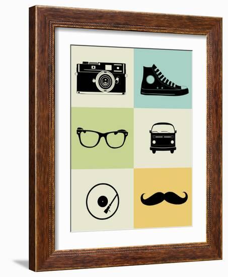 Hipster Mix Poster-NaxArt-Framed Art Print