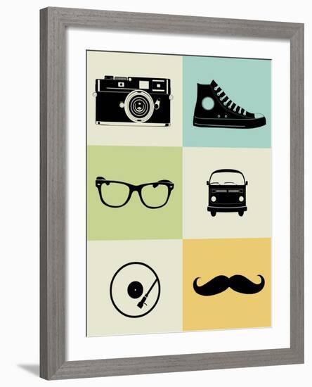 Hipster Mix Poster-NaxArt-Framed Art Print