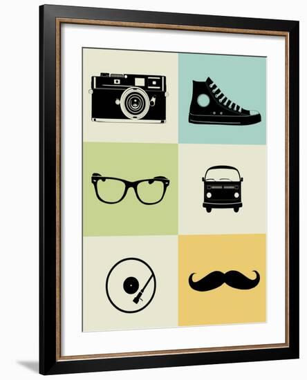 Hipster Mix Poster-NaxArt-Framed Art Print