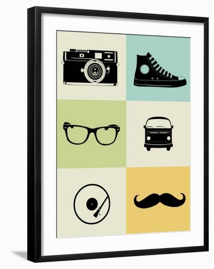 Hipster Mix Poster-NaxArt-Framed Art Print