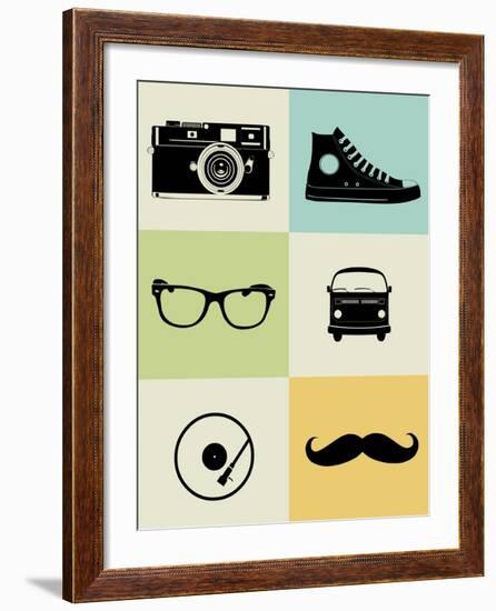 Hipster Mix Poster-NaxArt-Framed Art Print