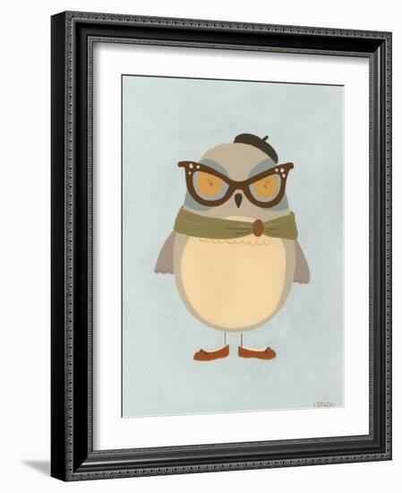 Hipster Owl I-Erica J. Vess-Framed Art Print