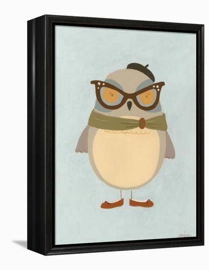 Hipster Owl I-Erica J. Vess-Framed Stretched Canvas